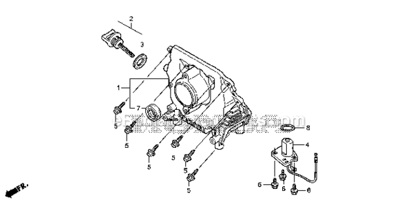 Oil Case Diagram and Parts List for EU1000I AN Honda Generator