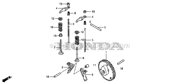Camshaft Diagram and Parts List for EU1000I AN Honda Generator