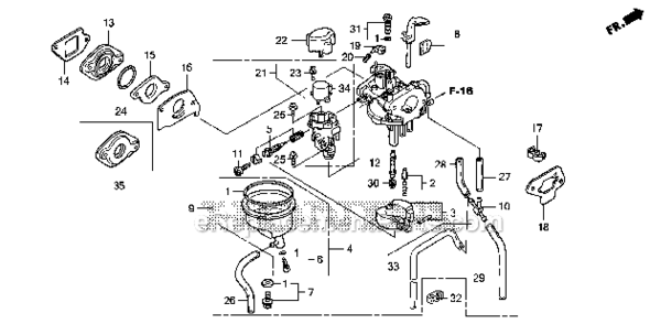Part Location Diagram of 16212-ZM7-000 Honda Gasket- Insulator