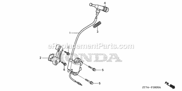Ignition Coil Diagram and Parts List for EU3000IS1 A Honda Generator