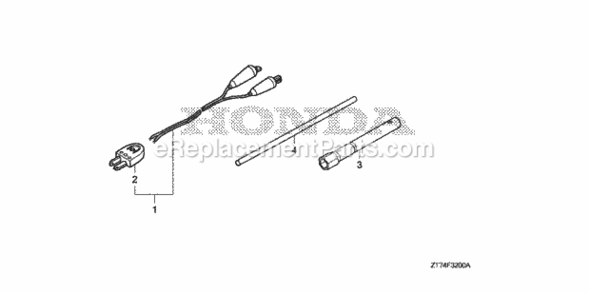 Receptacle Plug  Tool Diagram and Parts List for EU3000IS1 A Honda Generator