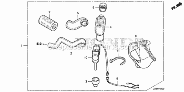 Breather Heater Kit Diagram and Parts List for EU3000I AN8 Honda Generator