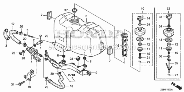 Part Location Diagram of 95701-06016-00 Honda Bolt-Flange-6x16
