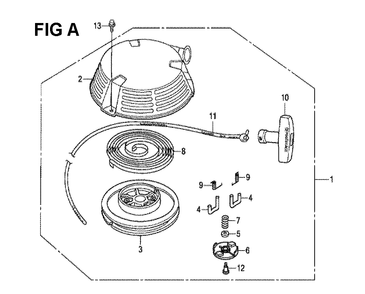 Fig-7 Diagram and Parts List for GXV160H2 Type SFE Honda Engine