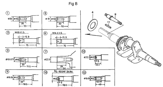 Fig-2 Diagram and Parts List for GC160A Type VXA Honda Engine