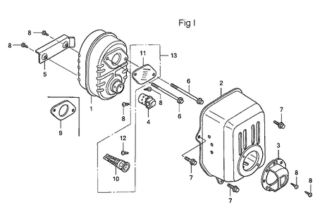 Fig-9 Diagram and Parts List for GC160A Type VHA Honda Engine