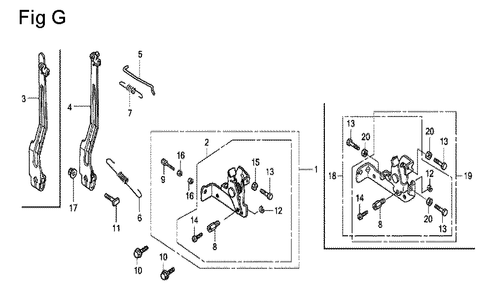 Fig-7 Diagram and Parts List for GX100U Type KRW2 Honda Engine