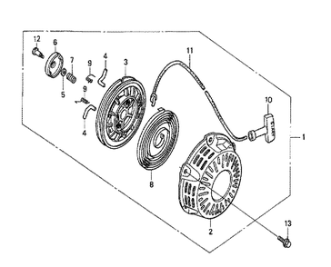 Fig-0 Diagram and Parts List for GX120K1 Type SAR4 Honda Engine