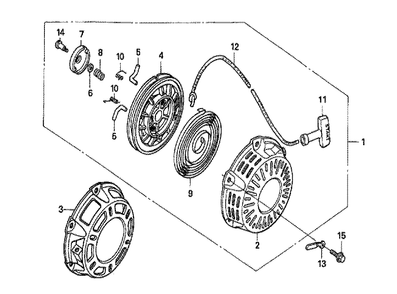 Fig-0 Diagram and Parts List for GX160U1 Type LHN4 Honda Engine