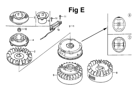 Fig-2 Diagram and Parts List for GXV160K1 Type N6 Honda Engine