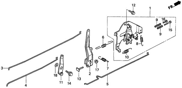 Control Diagram and Parts List for H1011R (Type  SA)(MZAW-6000001 - 6100000) Honda Lawn Mower