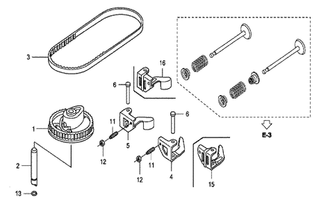 Fig-0 Diagram and Parts List for GCV160LA0 Type R3A Honda Engine
