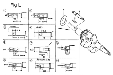 Fig-12 Diagram and Parts List for GC135 Type VXU Honda Engine