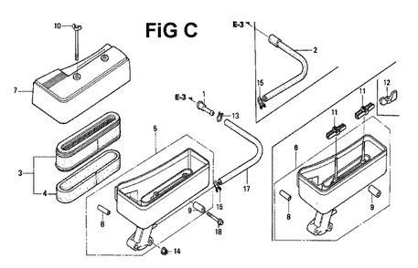 Fig-10 Diagram and Parts List for GXV120 Type SFS Honda Engine