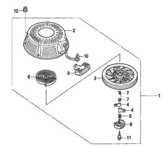 Fig-0 Diagram and Parts List for GXV340RT2 Type DA2 Honda Engine