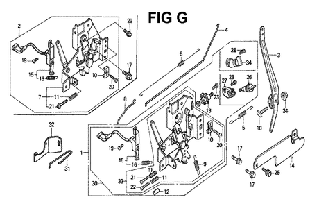 Fig-9 Diagram and Parts List for GXV140 Type A1 Honda Engine