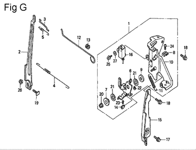 Fig-7 Diagram and Parts List for GC135 Type SHJ4 Honda Engine