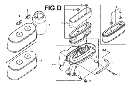 Fig-8 Diagram and Parts List for GXV160H2 Type SFE Honda Engine