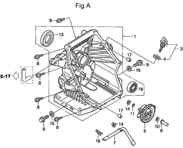 Fig-1 Diagram and Parts List for GC190A Type QHAF Honda Engine