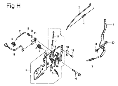 Fig-8 Diagram and Parts List for GSV190A Type N1G7 Honda Engine