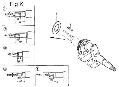 Part Location Diagram of 13310-Z1A-600 Honda Crankshaft