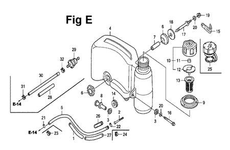 Fig-1 Diagram and Parts List for GXV160UH2 Type A12 Honda Engine