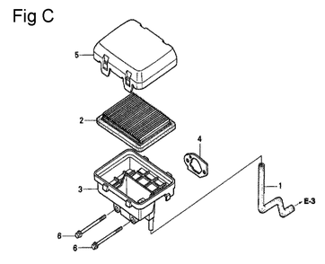 Fig-3 Diagram and Parts List for GC135 Type SHE Honda Engine