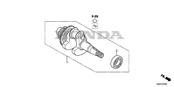 Crankshaft Diagram and Parts List for EU2200IT (Type  A3)(EAMT-1000001 - 9999999) Honda Generator