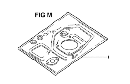 Fig-13 Diagram and Parts List for GXV340K2 Type DP2 Honda Engine