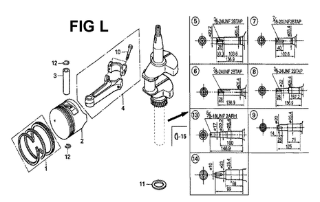 Fig-1 Diagram and Parts List for GXV160H2 Type N15 Honda Engine