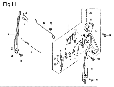 Fig-8 Diagram and Parts List for GC135 Type VXC Honda Engine