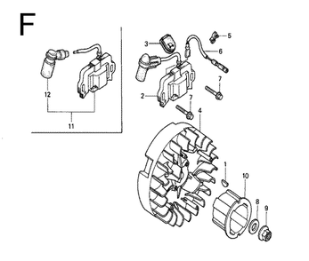 Fig-6 Diagram and Parts List for GX100 Type QA2 Honda Engine