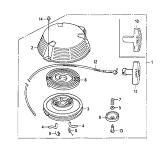 Fig-0 Diagram and Parts List for GXV160UH2 Type N1 Honda Engine