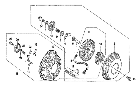 Fig-0 Diagram and Parts List for GX120T1 Type QT Honda Engine