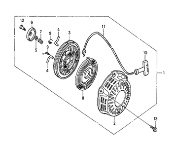 Fig-0 Diagram and Parts List for GX120K1 Type WMK Honda Engine