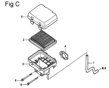 Fig-3 Diagram and Parts List for GC190A Type QHC Honda Engine
