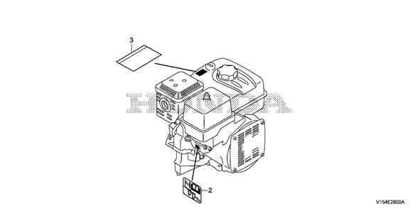 Label Diagram and Parts List for HSM1336IK2 (Type  ATDR)(SBCJ-5500001 - 5509999) Honda Snow Blower
