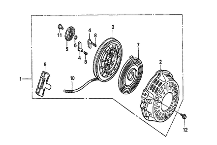 Fig-0 Diagram and Parts List for GX160U1 Type VSW4 Honda Engine