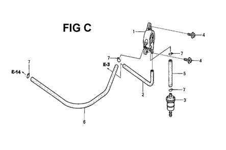 Fig-4 Diagram and Parts List for GXV530 Type UXE3A Honda Engine