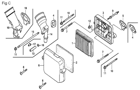 Fig-3 Diagram and Parts List for GX100U Type QA2 Honda Engine