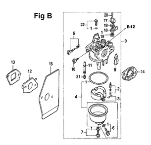 Fig-1 Diagram and Parts List for GXV160A1 Type A1T Honda Engine