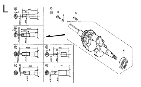 Fig-12 Diagram and Parts List for GX100 Type VA2 Honda Engine