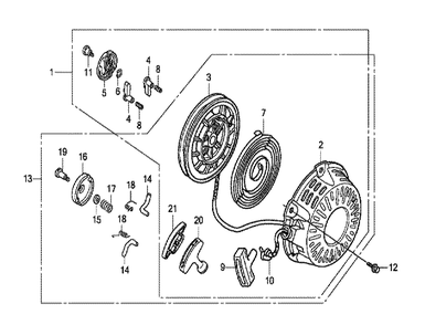 Fig-0 Diagram and Parts List for GX120T1 Type QME4 Honda Engine