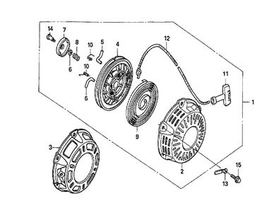 Fig-0 Diagram and Parts List for GX160U1 Type TX4 Honda Engine