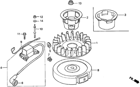 Part Location Diagram of 28451-ZC0-003 Honda Pulley, Starter (Not Available)