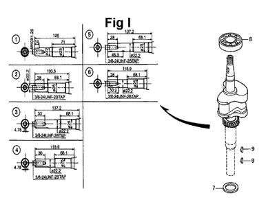 Fig-6 Diagram and Parts List for GXV140 Type MAD Honda Engine