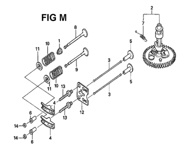 Fig-9 Diagram and Parts List for GXV160UH2 Type N1 Honda Engine