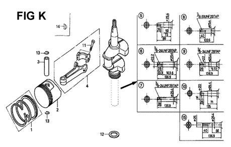 Fig-1 Diagram and Parts List for GXV160 Type N4 Honda Engine