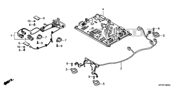 Wire Harness Diagram and Parts List for HRM310K1 (Type  EAA)(MBEF-2004274 - 9999999) Honda Lawn Mower