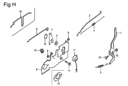 Fig-8 Diagram and Parts List for GCV160LA Type E1A2 Honda Engine